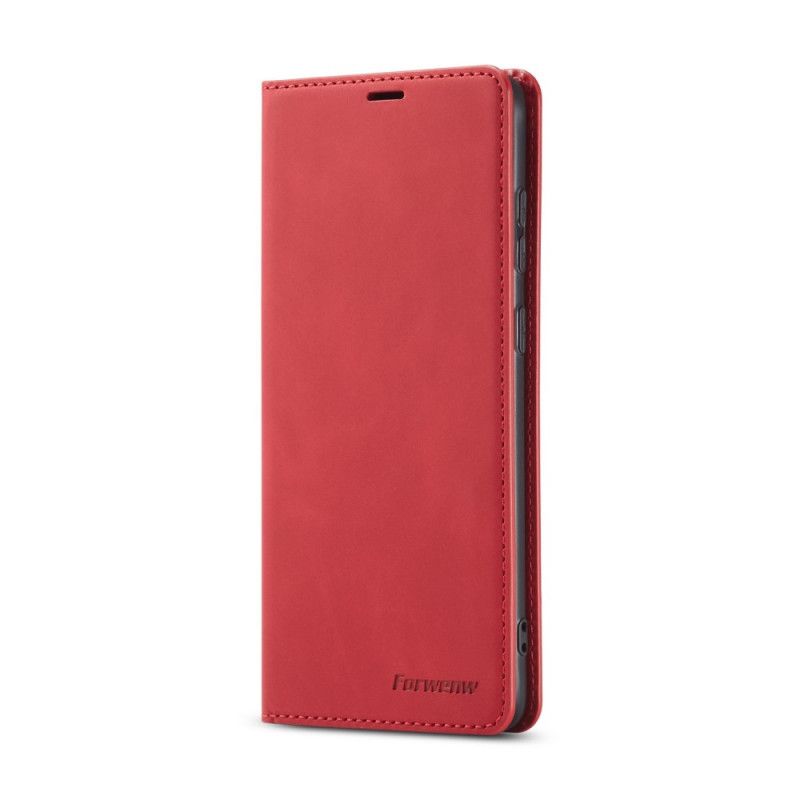 Læder Cover Xiaomi Redmi Note 9S / Note 9 Pro Sort Forwenw Lædereffekt Original