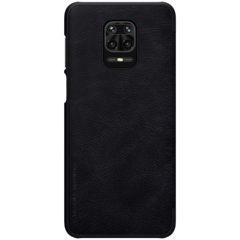 Læder Cover Xiaomi Redmi Note 9S / Note 9 Pro Sort Nillkin Qin-Serie