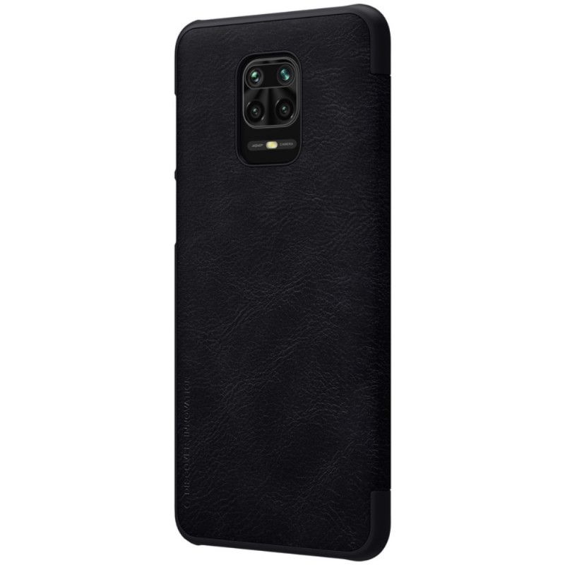 Læder Cover Xiaomi Redmi Note 9S / Note 9 Pro Sort Nillkin Qin-Serie