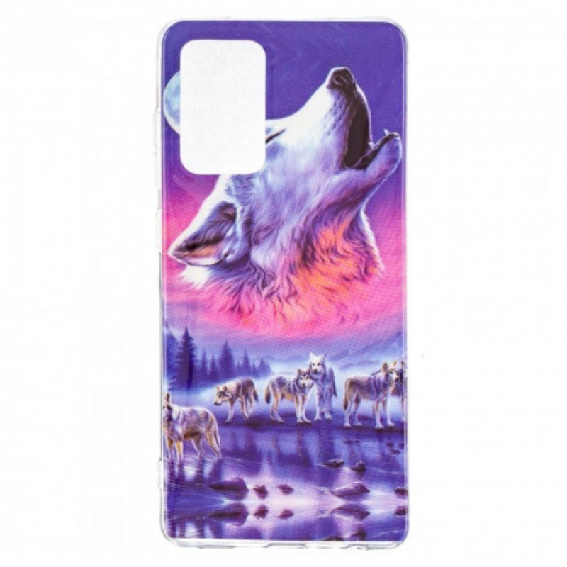 Cover Samsung Galaxy A52 4G / A52 5G / A52s 5G Fluorescerende Wolf Series