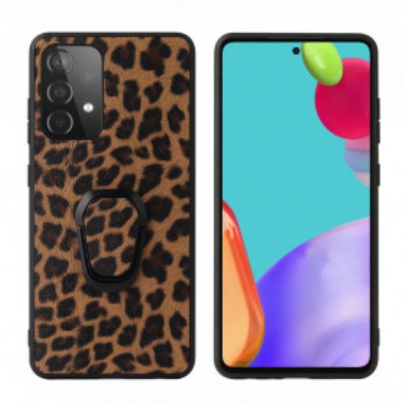 Cover Samsung Galaxy A52 4G / A52 5G / A52s 5G Leopard Stil Ring-støtte