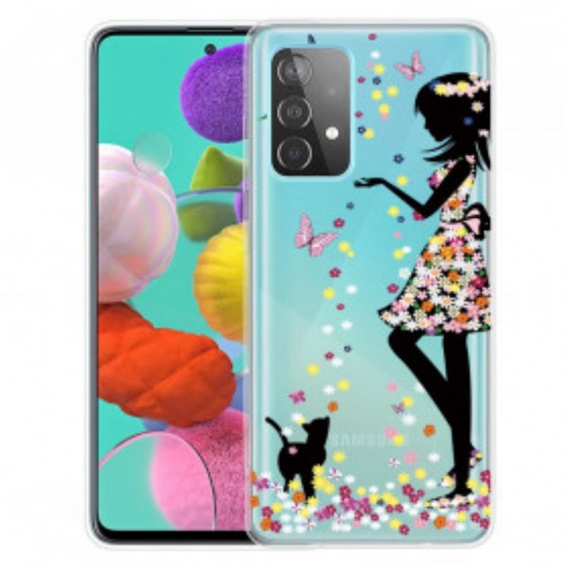 Cover Samsung Galaxy A52 4G / A52 5G / A52s 5G Smukt Blomsterhoved