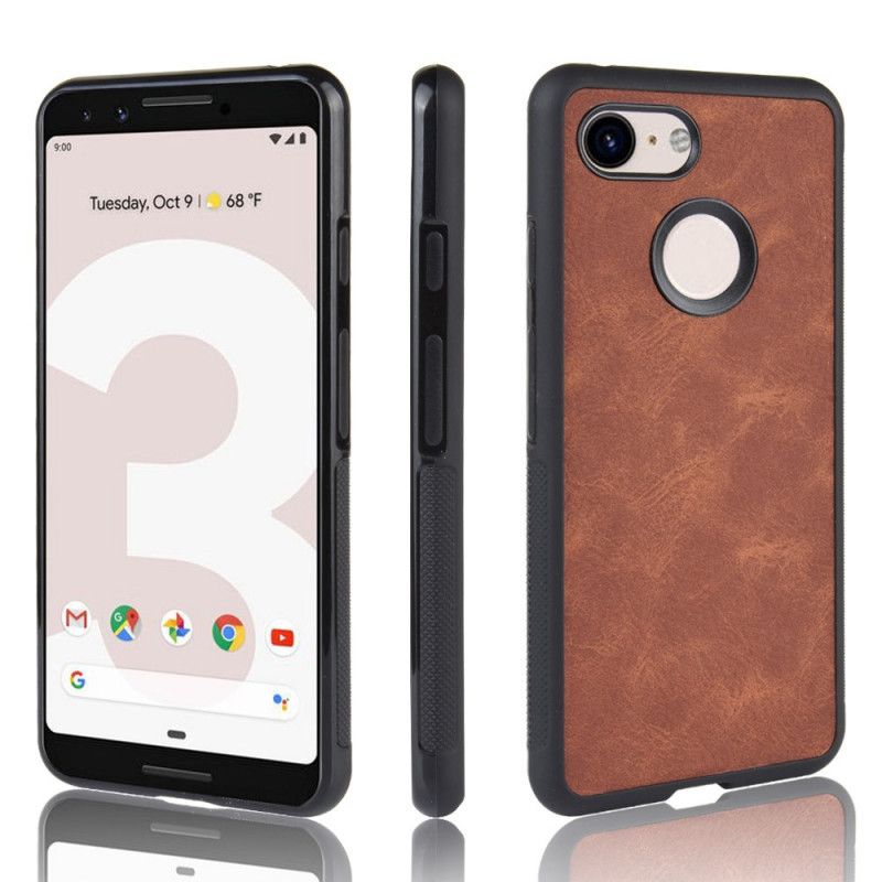 Cover Google Pixel 3 XL Grå Luksus Læder Stil