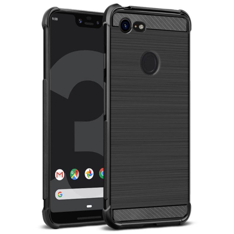 Cover Google Pixel 3 XL Mobilcover Imak Børstet Kulfiber