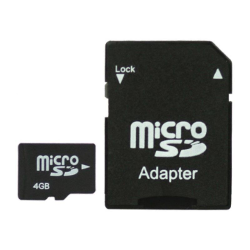 4Go Micro Sd-Kort Med Sd-Adapter