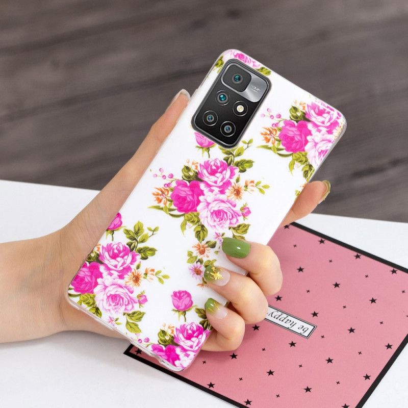 Cover Til Xiaomi Redmi 10 Fluorescerende Liberty-blomster