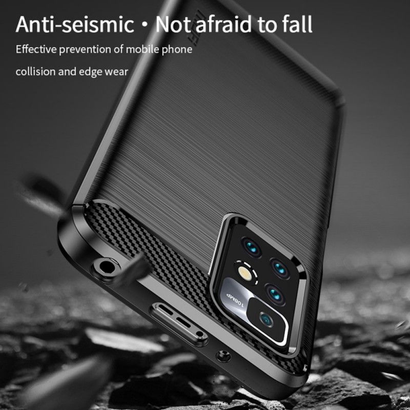 Cover Xiaomi Redmi 10 Børstet Carbon Fiber Mofi