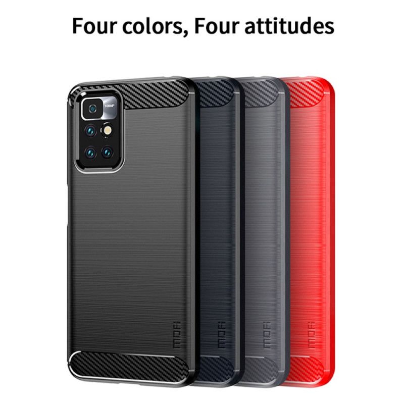 Cover Xiaomi Redmi 10 Børstet Carbon Fiber Mofi