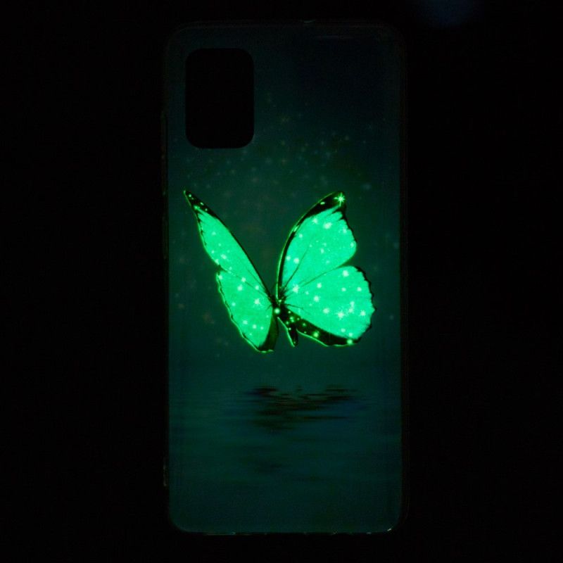 Cover Xiaomi Redmi 10 Fluorescerende Blå Sommerfugl