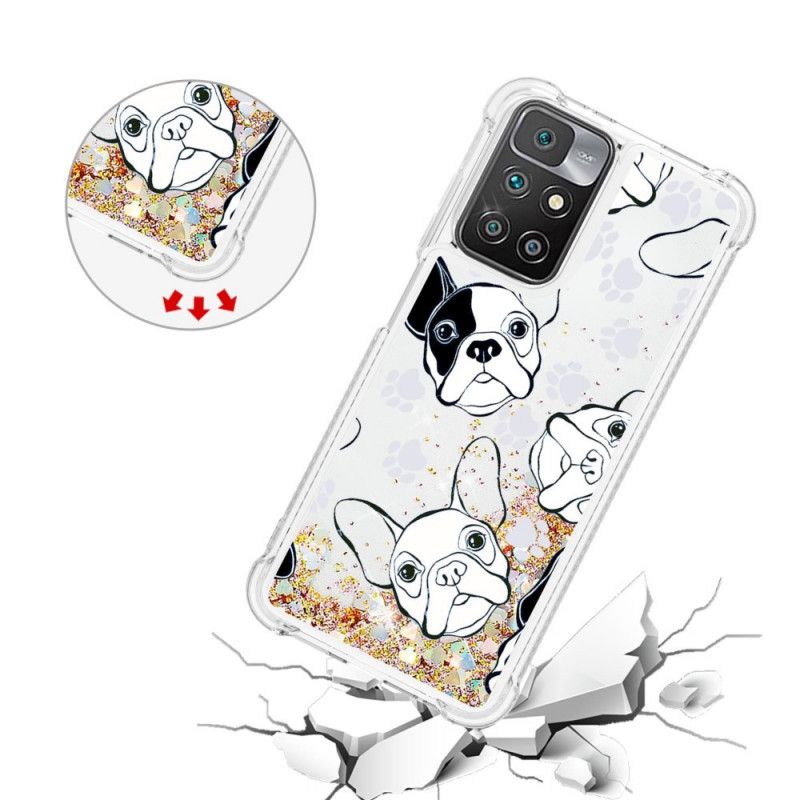 Cover Xiaomi Redmi 10 Mr Hunde Pailletter