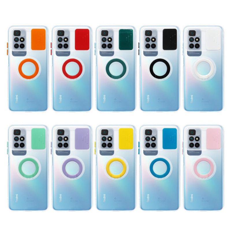 Cover Xiaomi Redmi 10 Transparent Med Støttering