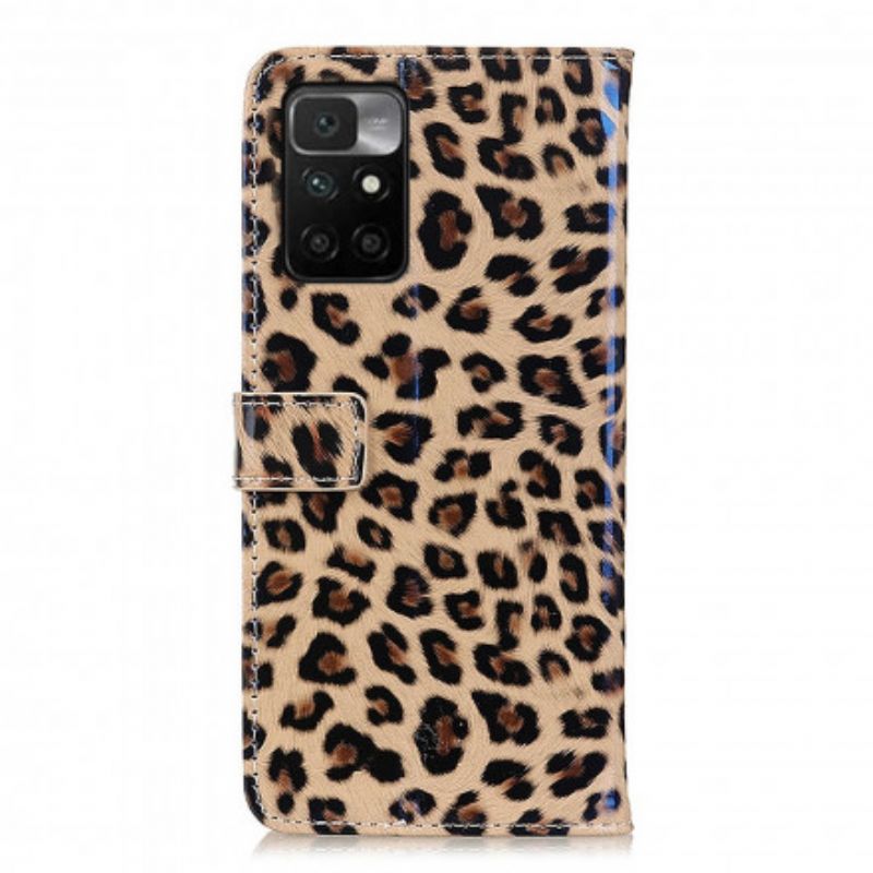 Flip Cover Til Xiaomi Redmi 10 Leopard