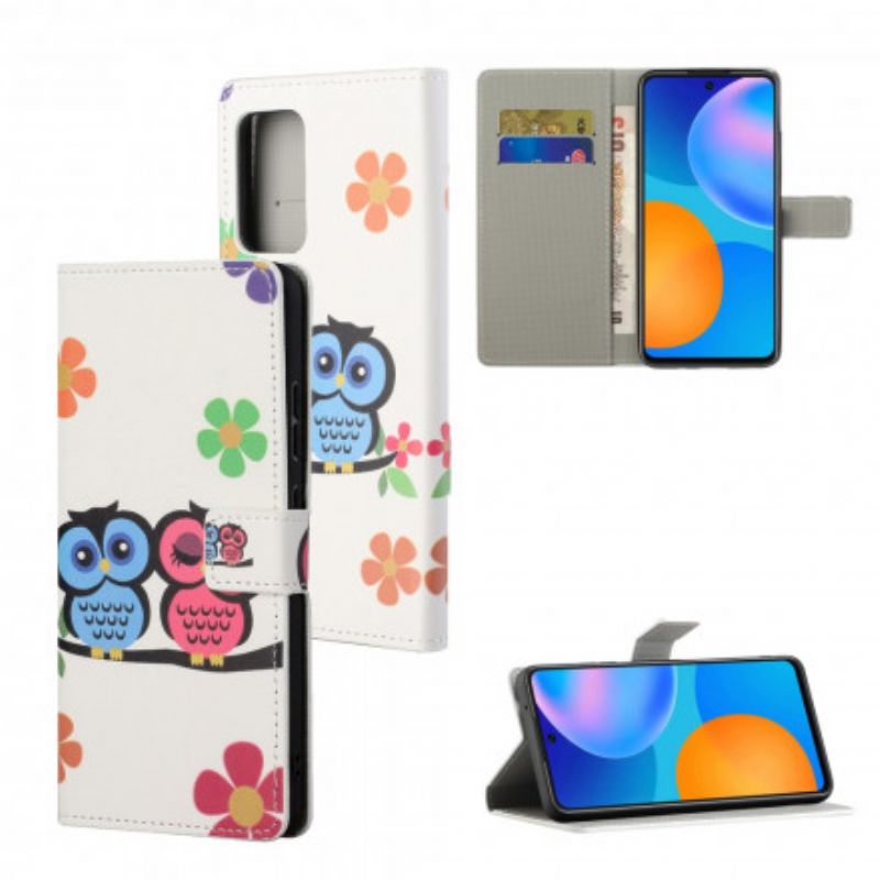 Flip Cover Til Xiaomi Redmi 10 Strappy Owl Par