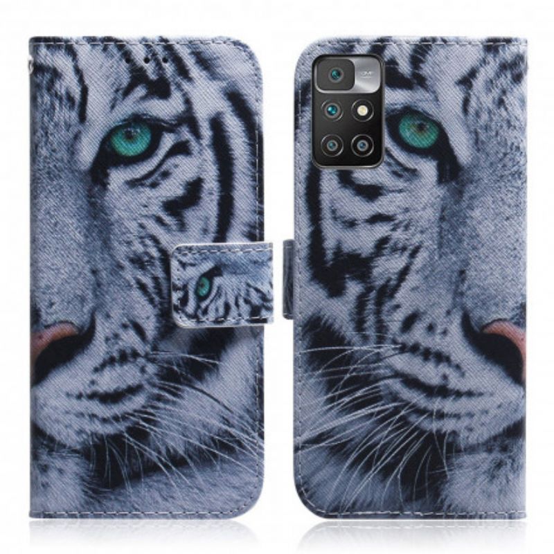 Flip Cover Til Xiaomi Redmi 10 Tiger Face