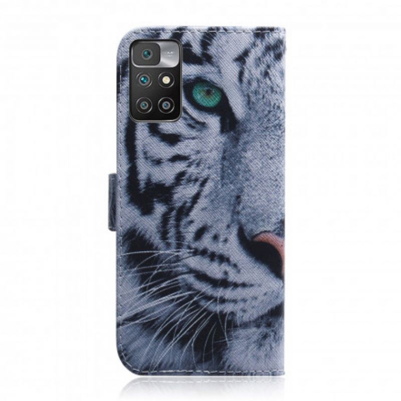 Flip Cover Til Xiaomi Redmi 10 Tiger Face