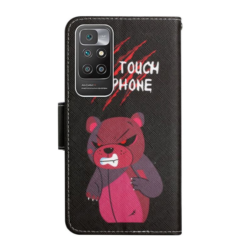 Flip Cover Xiaomi Redmi 10 Bear Rør Ikke Ved Min Telefon