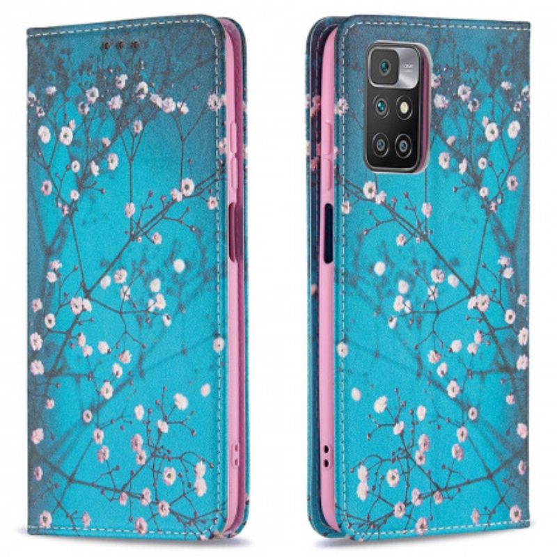 Flip Cover Xiaomi Redmi 10 Blomstrende Grene