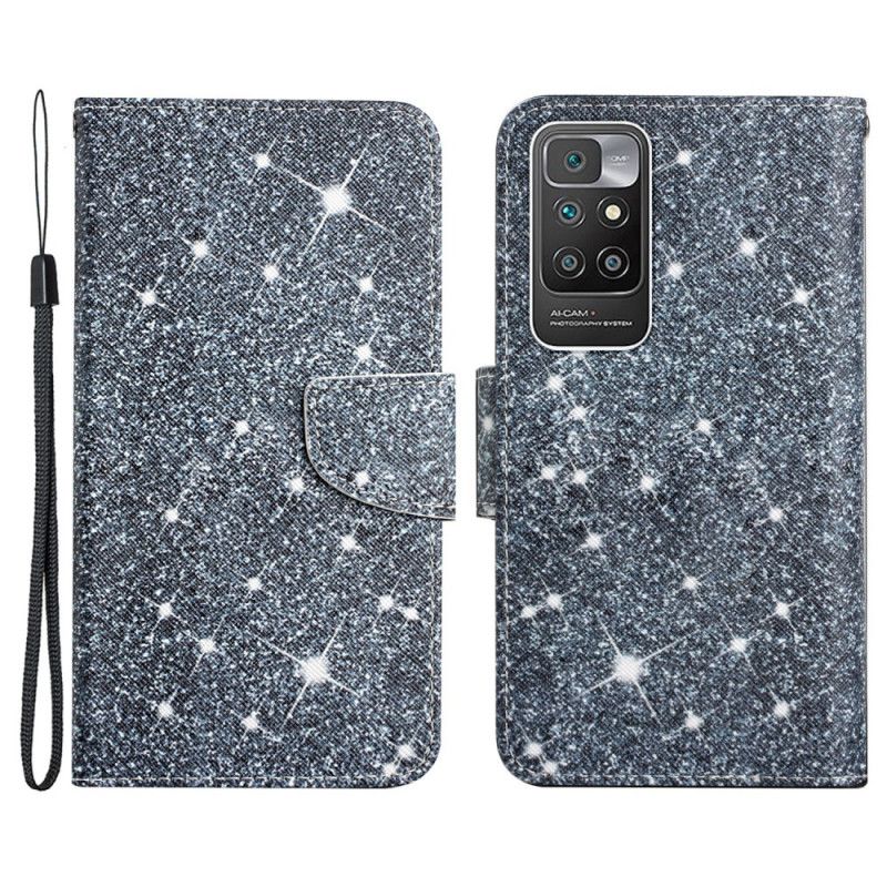 Flip Cover Xiaomi Redmi 10 Glitter Strappy