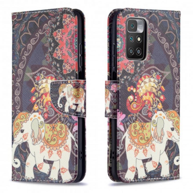 Flip Cover Xiaomi Redmi 10 Indiske Elefanter