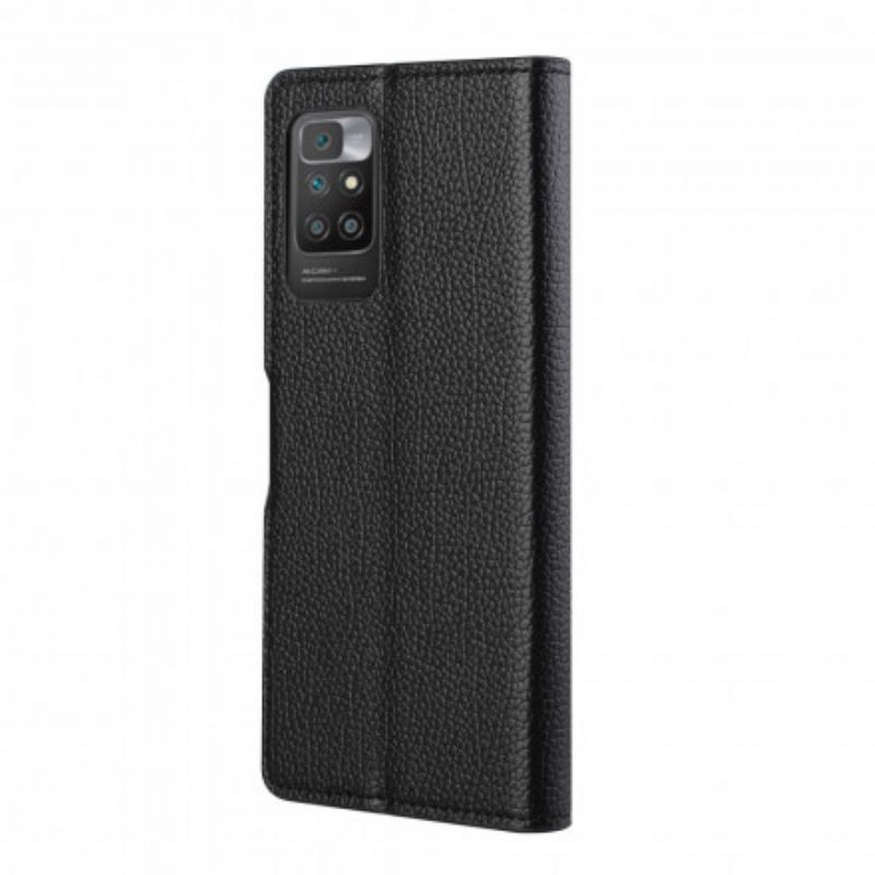 Flip Cover Xiaomi Redmi 10 Litchi Grain Lædereffekt