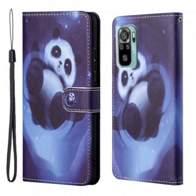 Flip Cover Xiaomi Redmi 10 Panda Space Strappy