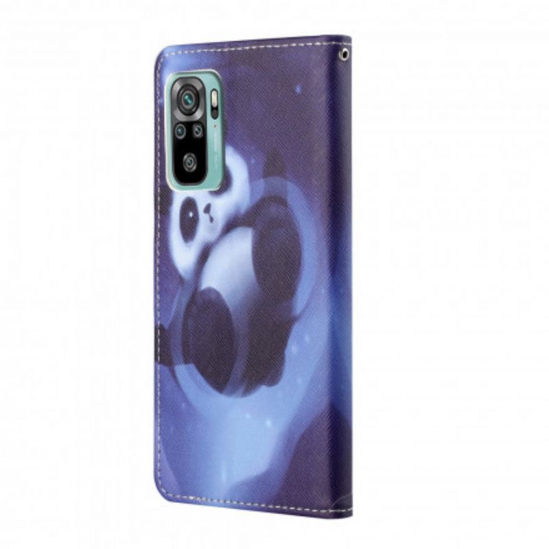 Flip Cover Xiaomi Redmi 10 Panda Space Strappy