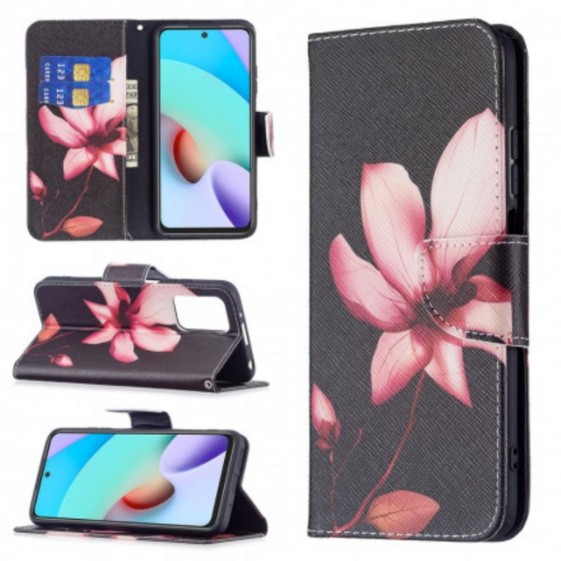 Flip Cover Xiaomi Redmi 10 Pink Blomst