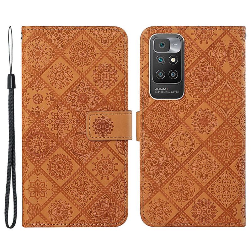 Flip Cover Xiaomi Redmi 10 Tapestry-mønster