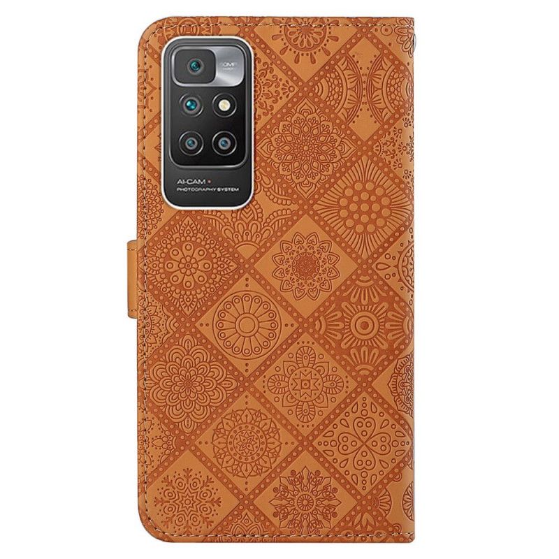 Flip Cover Xiaomi Redmi 10 Tapestry-mønster