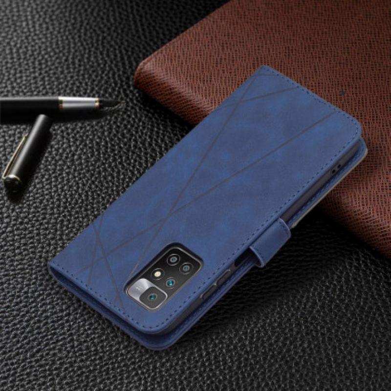 Flip Cover Xiaomi Redmi 10 Trekant Binfen Farve