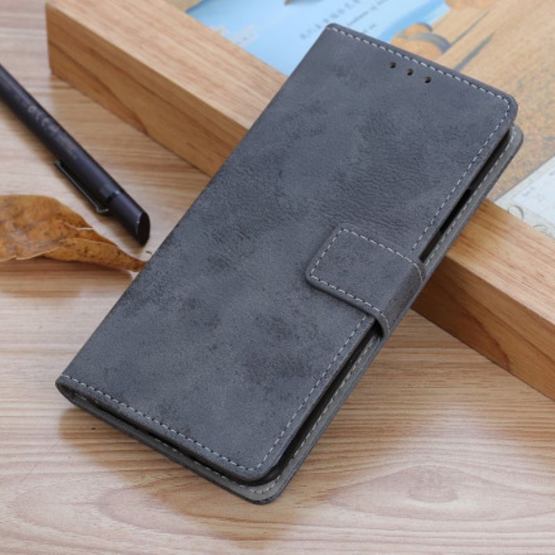 Flip Cover Xiaomi Redmi 10 Vintage Lædereffekt