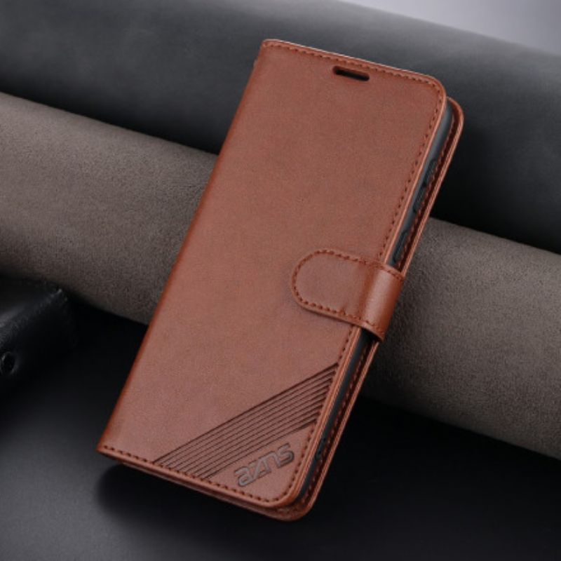 Læder Cover Xiaomi Redmi 10 Telefon Etui Azns Imiteret Læder