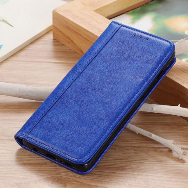 Læder Cover Xiaomi Redmi 10 Telefon Etui Elegance Split Litchi-læder