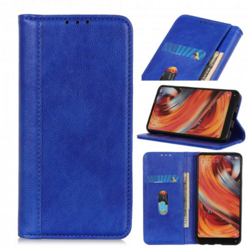 Læder Cover Xiaomi Redmi 10 Telefon Etui Elegance Split Litchi-læder