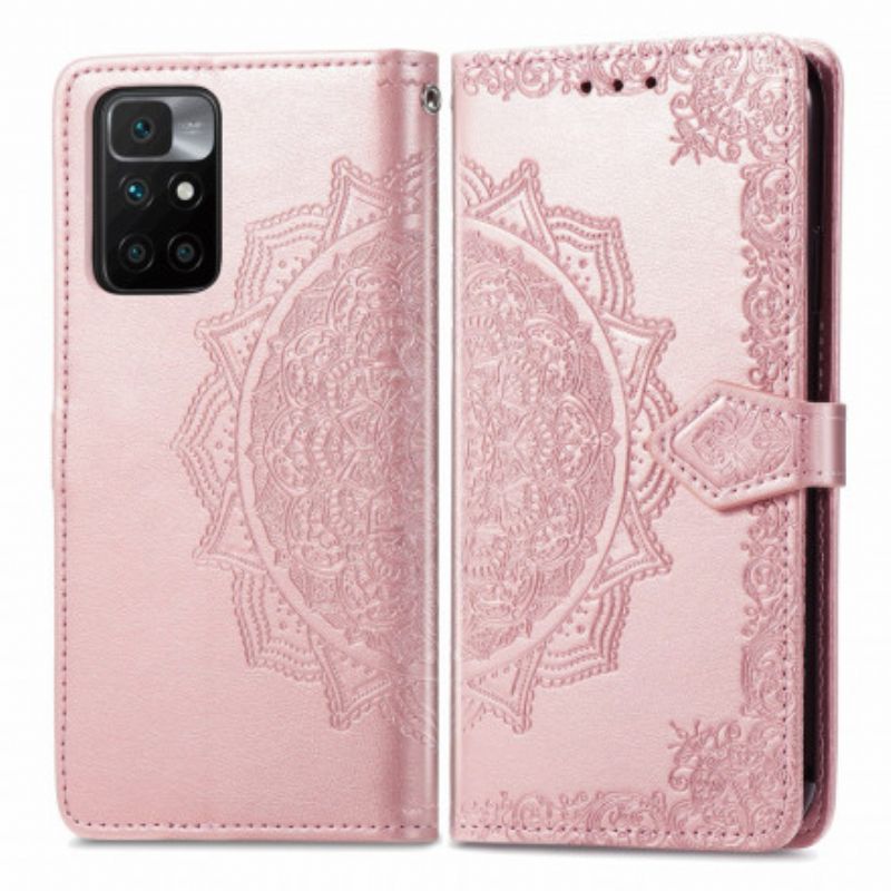 Læder Cover Xiaomi Redmi 10 Telefon Etui Mandala Middelalder