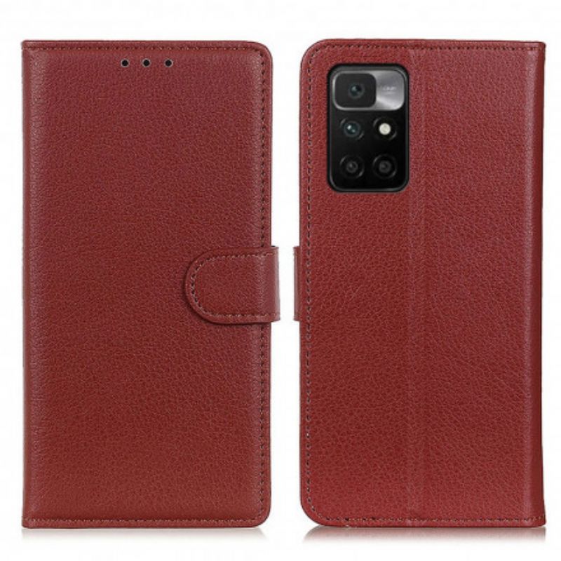 Læder Cover Xiaomi Redmi 10 Telefon Etui Traditionelt Imiteret Læder