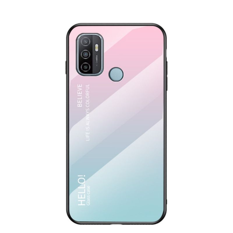 Cover for Oppo A53s Sort Hej Hærdet Glas