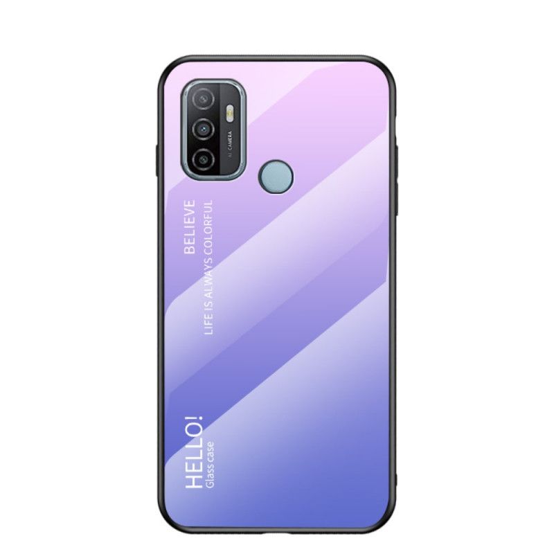 Cover for Oppo A53s Sort Hej Hærdet Glas