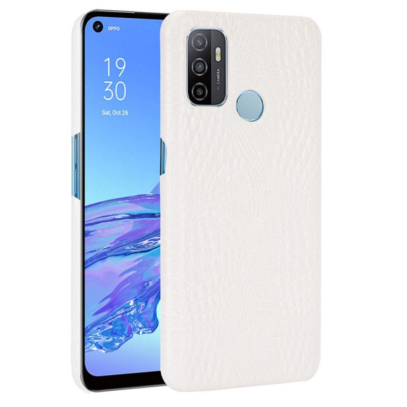 Cover Oppo A53s Sort Krokodillehudstil Beskyttelse