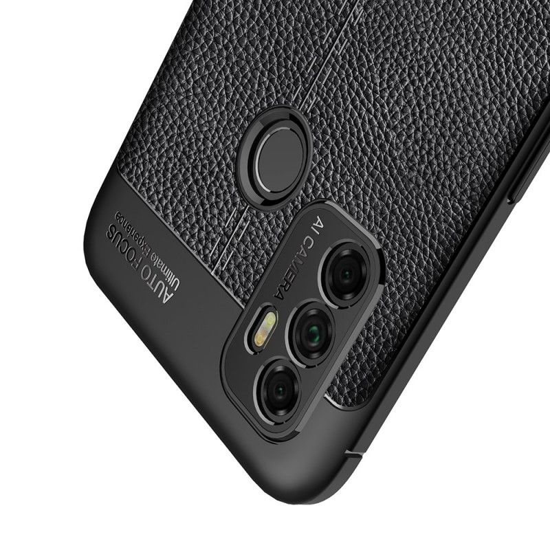 Cover Oppo A53s Sort Lychee-Lædereffekt