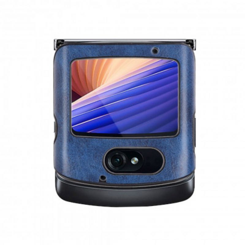 Cover Motorola Razr 5g Imiteret Lædersøm