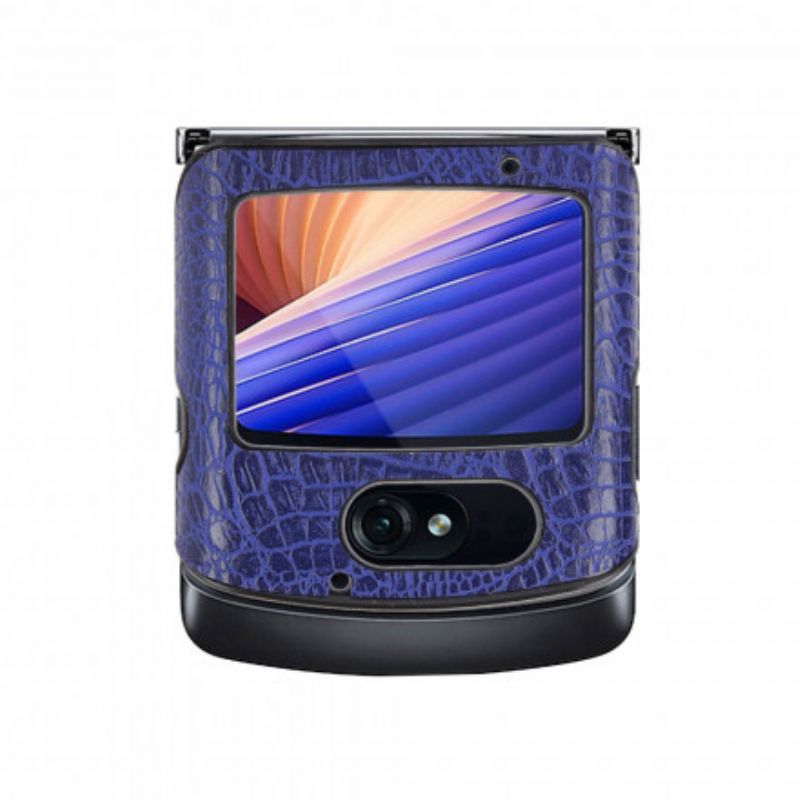 Cover Motorola Razr 5g Krokodilleskindseffekt