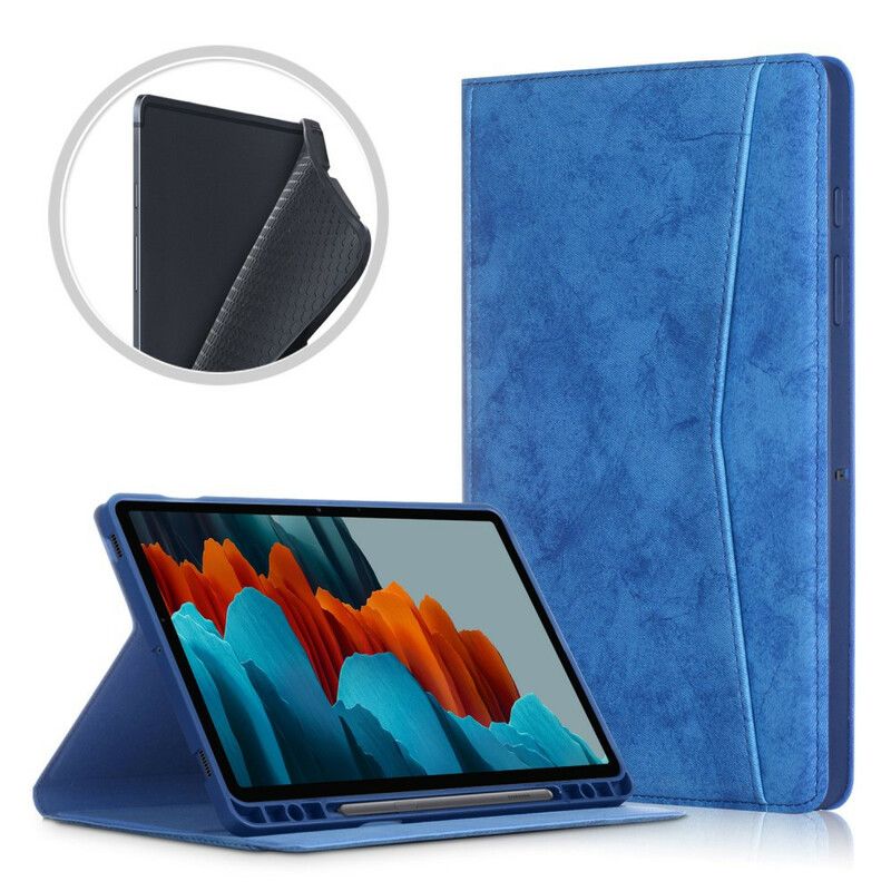 Case Samsung Galaxy Tab S7 Fe Telefon Etui Business Lædereffekt