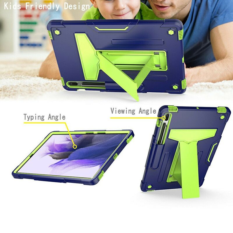 Cover Til Samsung Galaxy Tab S7 Fe Modstandsdygtig Foldbar Støtte