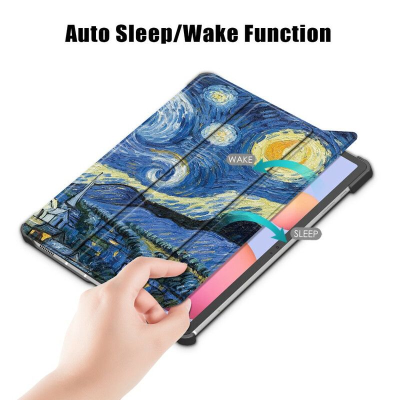 Smart Case Samsung Galaxy Tab S7 Fe Forstærket Van Gogh