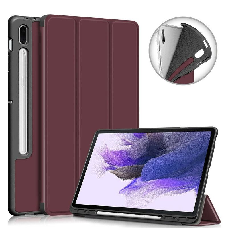 Smart Case Samsung Galaxy Tab S7 Fe Tri-fold Forstærket Penneholder