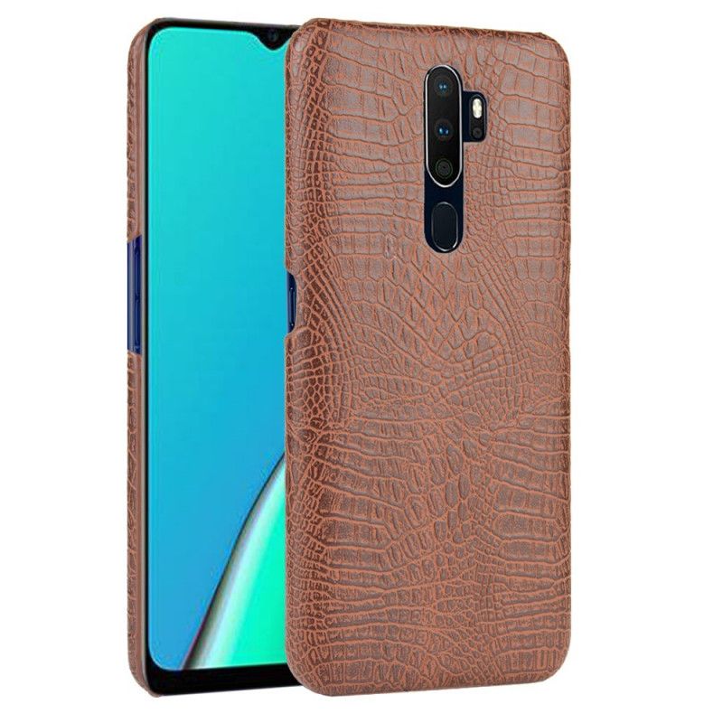 Cover Oppo A5 2020 Sort Krokodillehudstil