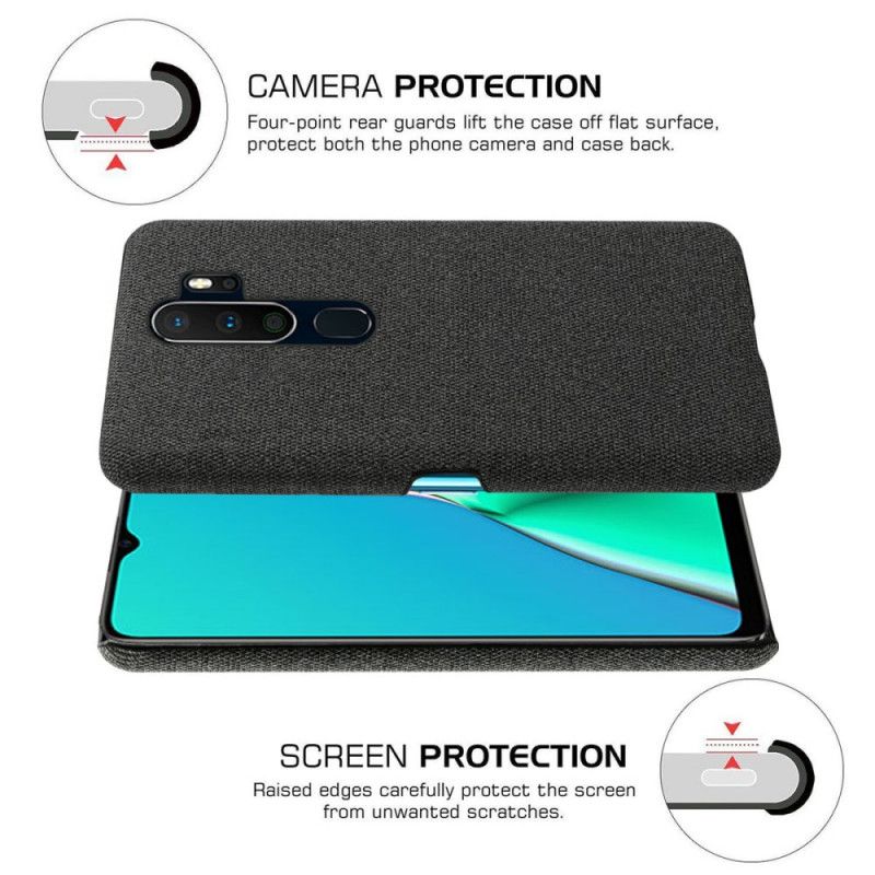 Cover Oppo A5 2020 Sort Ksq Stoftekstur