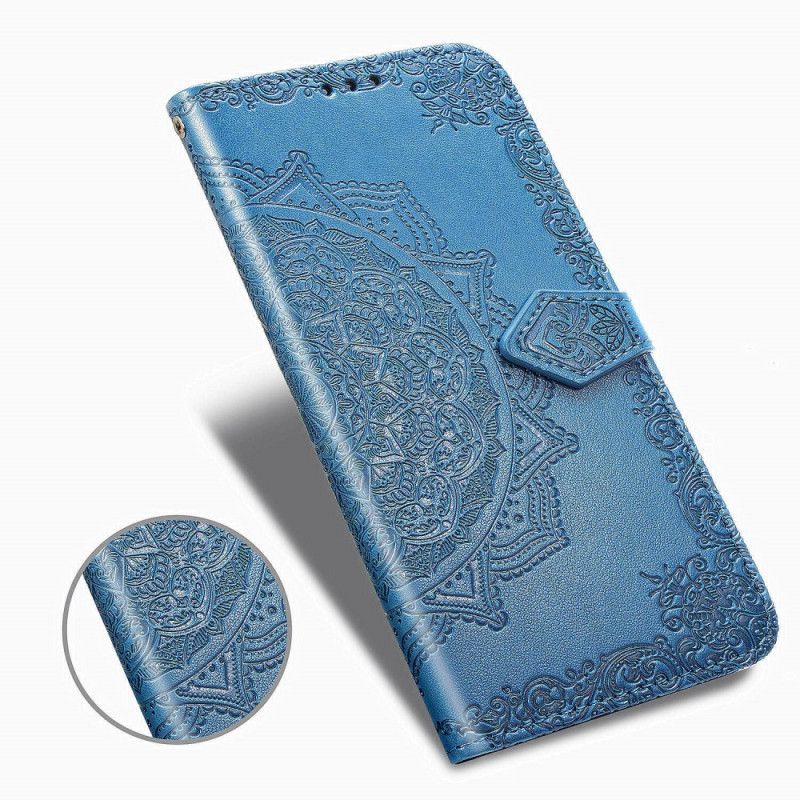 Flip Cover Læder for Oppo A5 2020 Sort Mandala I Middelalderen