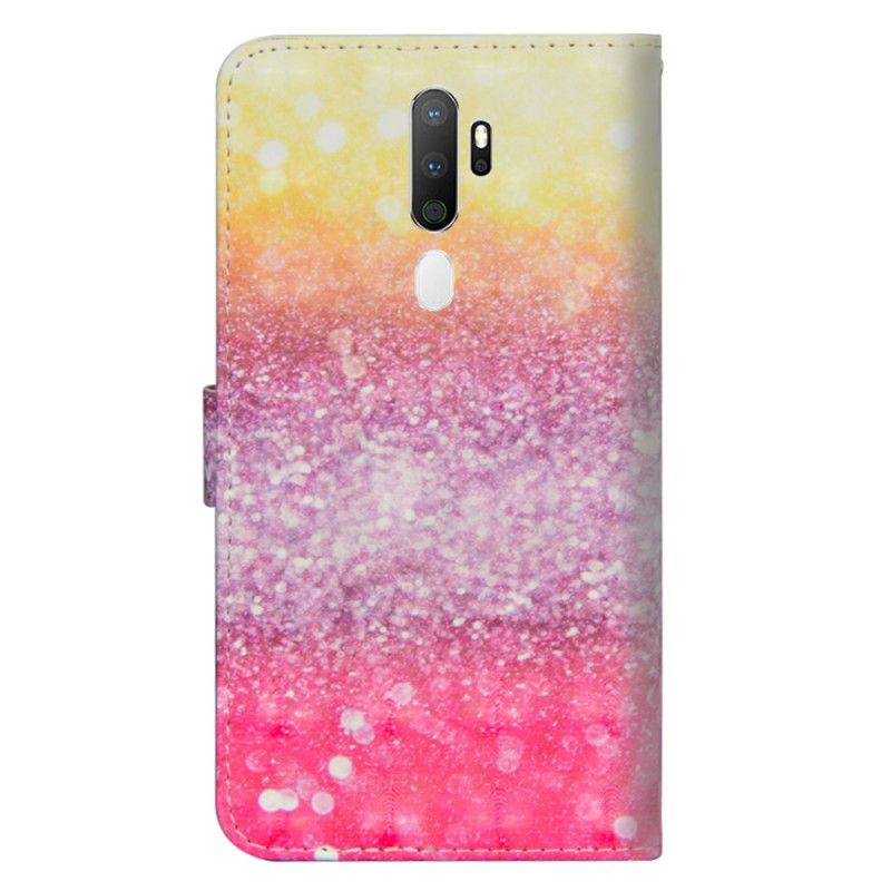 Flip Cover Læder Oppo A5 2020 Gradient Magenta Glitter